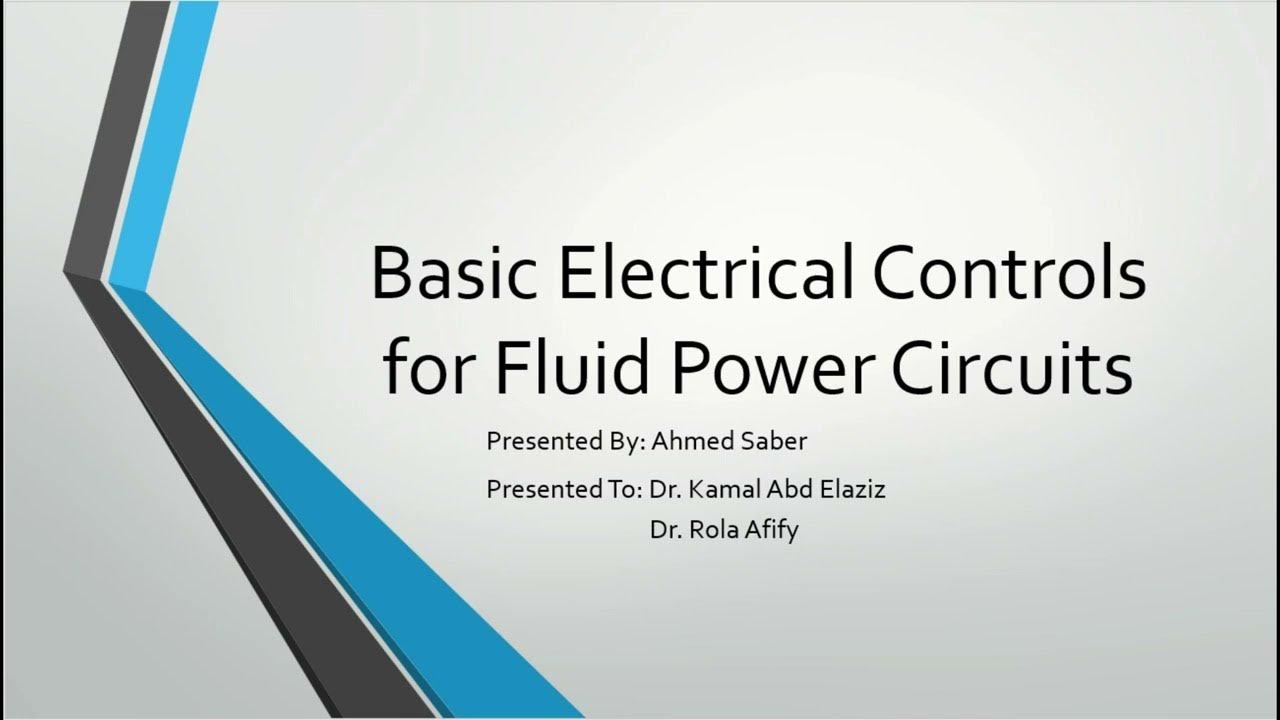 Basic Electrical Controls for Fluid Power Circuits YouTube