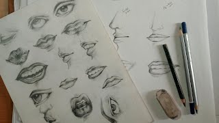 How to draw lips from different view |smiling lips drawing