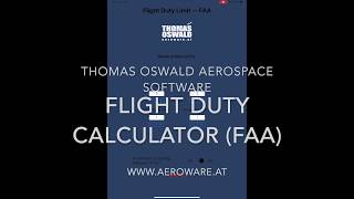 The Flight Duty Calculator (FAA) App...let an app compute your maximum flight duty time ! screenshot 4