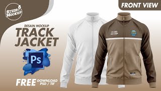 Mockup Track Jacket Reglan | Tiff-Photoshop | Free download | front View