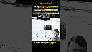 WW2’s Terrifying Robot Tank 😳 The First Real Combat Drone? #shorts #germany #usa