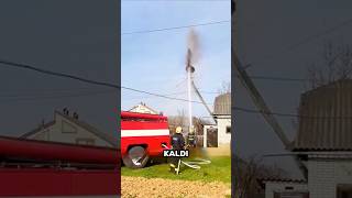 İtfaiyeciler Leyleğin Yuvasını Yok Etmişti..