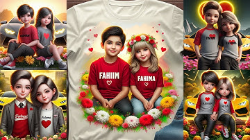 3D Realistic Cute Couple AI Photo Editing | Bing image Creator tutorial | Microsoft Bing AI