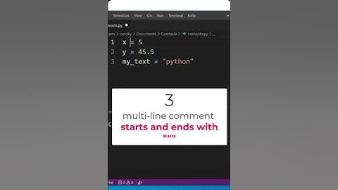 Types of comments in python language #shorts #python