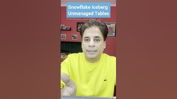 Snowflake Iceberg - Unmanaged tables