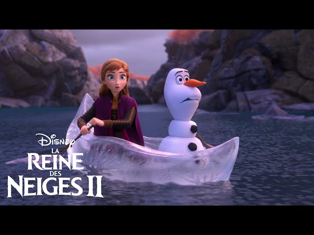 La Reine des Neiges 2, Anna et Olaf voyagent sur un bateau de glace