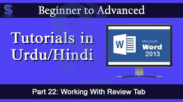 MS Word Tutorial | Working With Review Tab | Learn MS Word (Urdu/Hindi) | Part 22