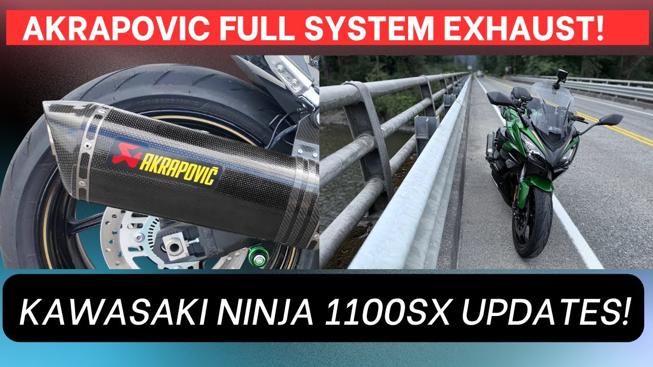 Kawasaki Ninja 1100SX, полный выхлоп Akrapovič + настройка ЭБУ | Обзор реального звука и хода