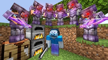 Minecraft Speedrunner VS 6 NETHERITE AI Hunters