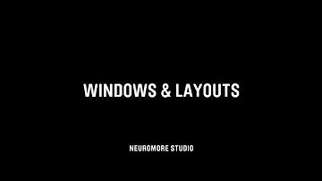 neuromore Studio - Basics - Windows and Layouts