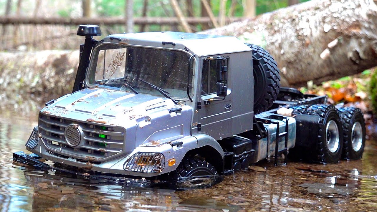 1:43 Mercedes Zetros 6×6 ベンツゼトロス ZETROS 6x6 Truck: ROCK WATER RECON | RC ADVENTURES - YouTube