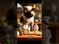 Boss cat ko bhook lg gai #aiart #funny #cat  #explore #bosscat #miniworkers #miniature