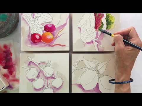 EASY Watercolor Wildflower Practice- Step by Step for Beginners 