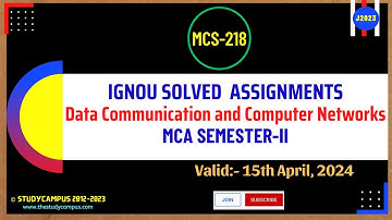 mcs 218 solved assignment 2023 | data communication and computer networks | ignou mca new