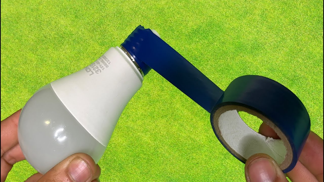 How to fix a LED bulb easy ! Just using TAPE ! YouTube