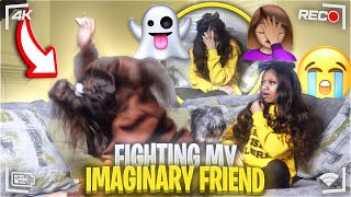 Fighting Imaginary friend Prank On Twin Sister | TheWickerTwinz