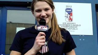 Lee Stecklein Sends Message Back Home