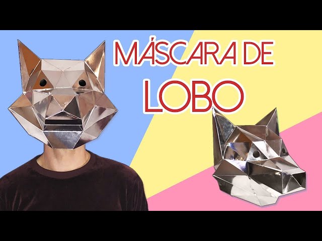 DIY - How to make a WOLF MASK with paper 🐺 Templates and Explanation Step  by Step ☞ PAPERCRAFT 