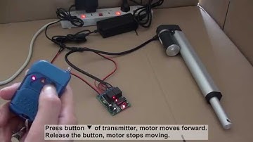 How to control linear actuator motor by ordinary 2ch rf remote control kit?