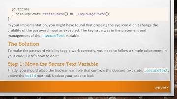 Enhance Your Flutter App: Changing Obscure Text According to User Choice