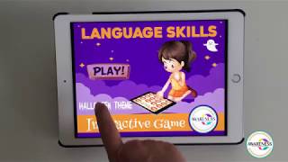 Language SKills Game- Educational Game for Kids - Halloween Themed No- Print