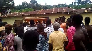 a flying coffin used as a weapon kills a person in cosrou ivory coast