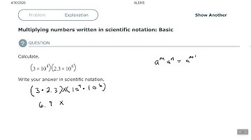 Multiplying numbers written in scientific notation: Basic