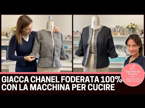 Tutorial per cucire giacca chanel  foderata tutta a macchina! in sartoria con Sara Poiese