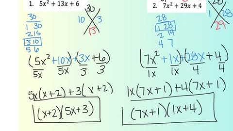 Unit 4 LT 2 Factoring trinomials Part 1