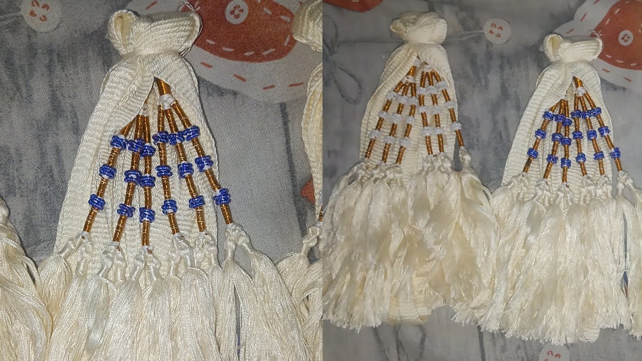 How to make sprang, how to make sprang at home, Nala, Azarband, Handmade beads sprang