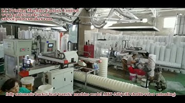 fully automatic bucket heat transfer machine model AHT 260(with shuttle robot unloading)