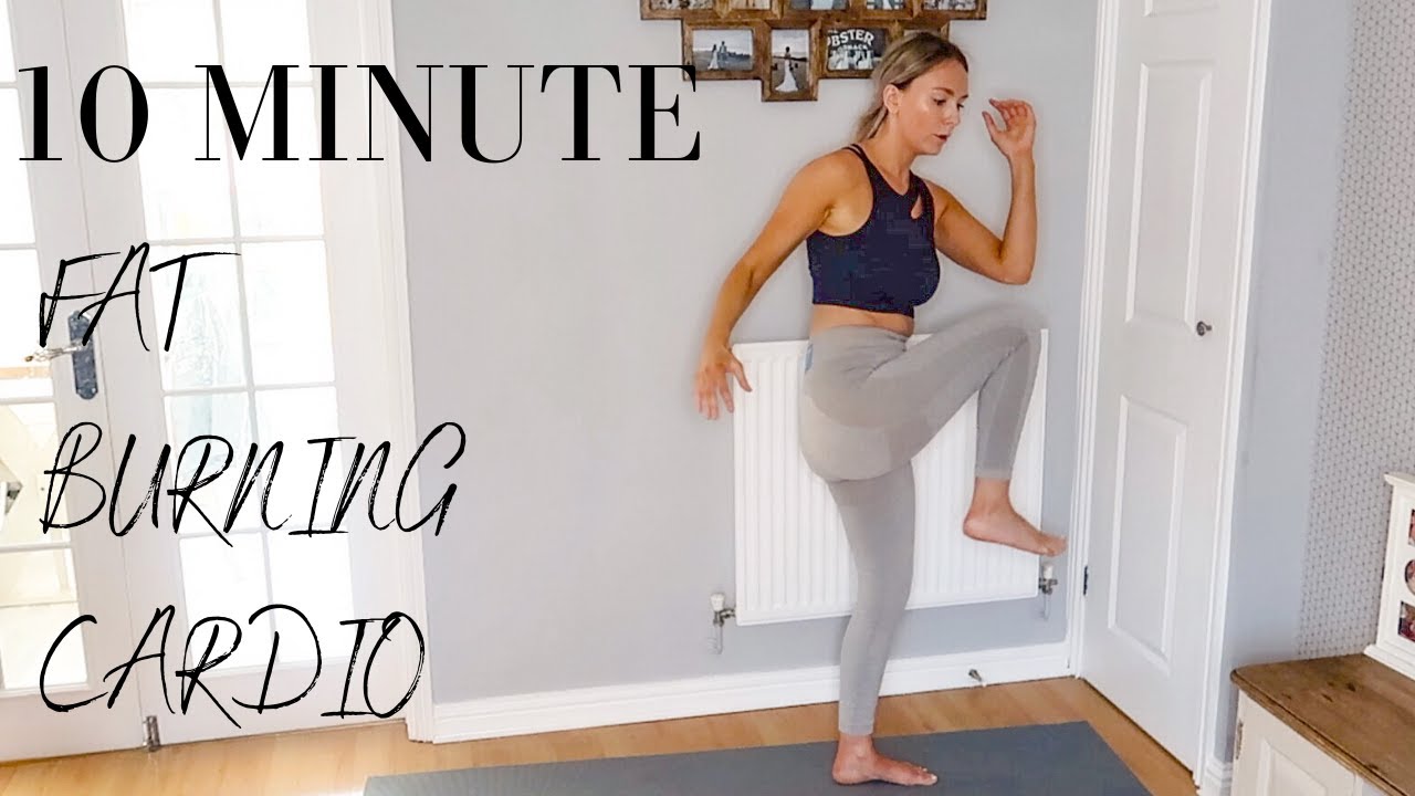 10 MINUTE FAT BURNING CARDIO - NO EQUIPMENT - YouTube