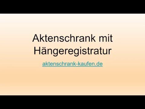 Video: Das Prinzip Des Aktenschranks