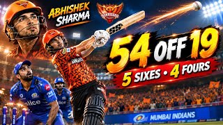 Abhishek Sharma Goes BERSERK! 💥54 Off 19 vs MI! 🔥🤯 screenshot 5
