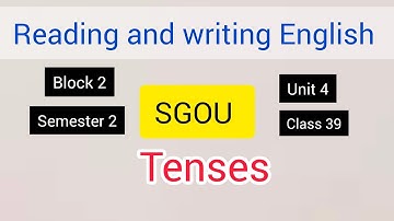 SGOU. Reading and writing English. Tenses 