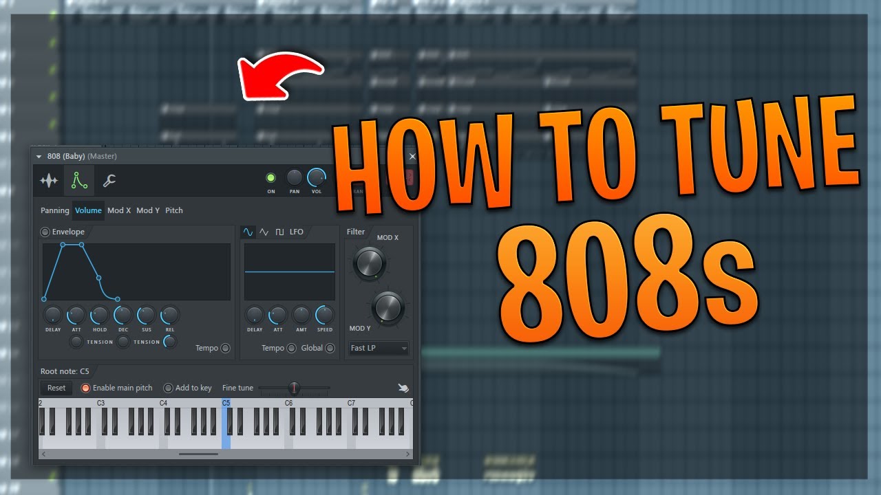 How to tune your 808 in 1 minute fl studio tutorial youtube
