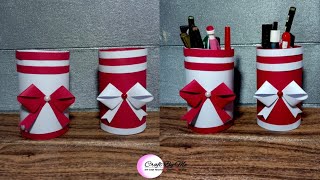 Membuat Tempat Pensil dari Botol Bekas dan Kertas || Pen Pencil Holder