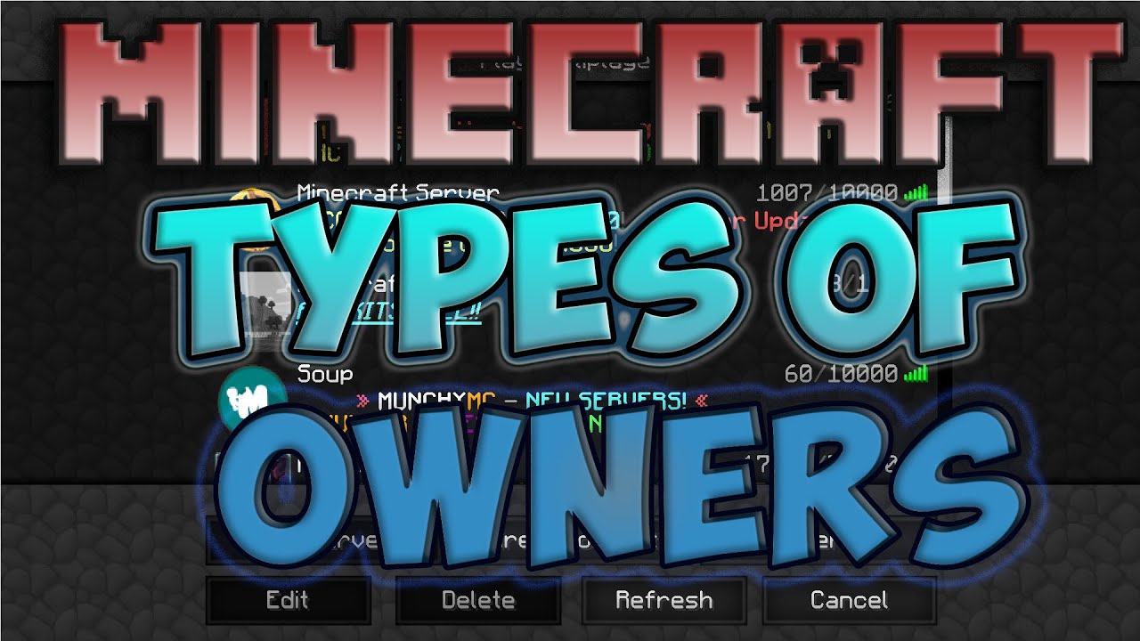 MINECRAFT TYPES OF SERVER OWNERS - YouTube