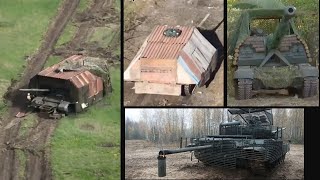 Made out of shit and sticks: Russian Mad-Max-style military vehicles in Ukraine.