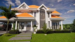 #architectural house show #4k   ''5BEDROOM MODERN PITCHED ROOF DESIGN''. #subscribe