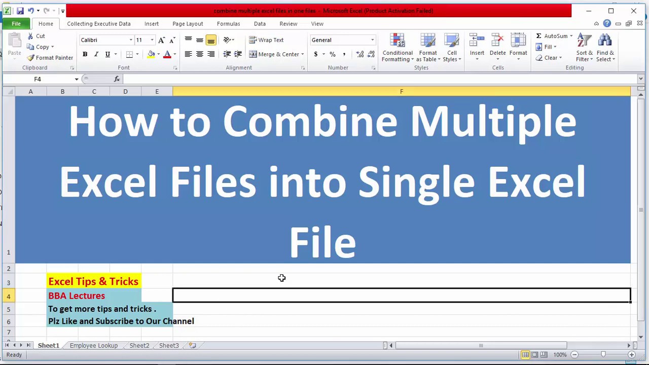 how-to-combine-multiple-excel-files-into-single-excel-file-youtube