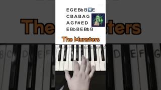 The Munsters Piano Easy Tutorial 🎃 #Piano #Halloween