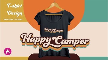 Inkscape retro tshirt tutorial happy camper