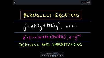❖ Bernoulli Equation for Differential Equations , Part 1 ❖