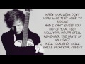 Thinking Out Loud - Ed Sheeran Lyrics