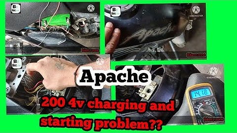 Apache 200 4v battery not charging and starting problem??