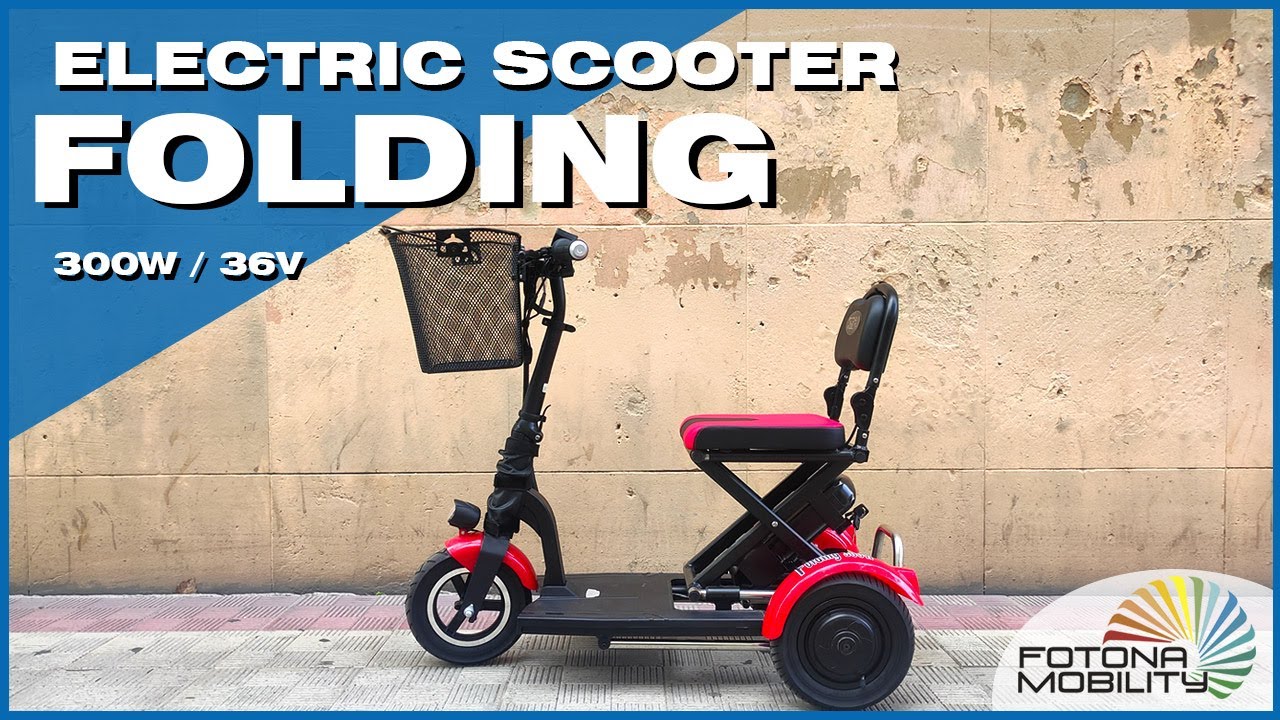 Tricycle Trottinette scooter électrique 3 roues 19 kg Folding 300