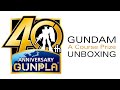 ガンダムシリーズ Gundam 40th Anniversary Gunpla A Course prize pack unboxing.