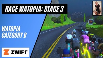 ZWIFT BLOWUP in Race Watopia Stage 3! // Two Bridges Loop // Category B