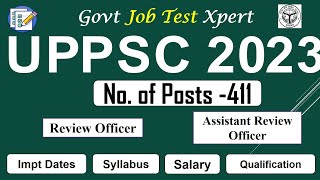 Uttar Pradesh Public Service Commission (UPPSC) New Recruitment 2023
